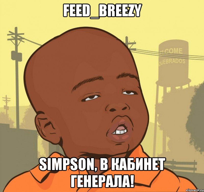 Feed_Breezy Simpson, в кабинет генерала!, Мем Пацан наркоман