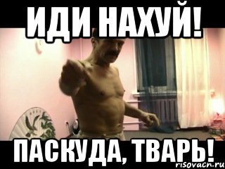 ИДИ НАХУЙ! ПАСКУДА, ТВАРЬ!, Мем Паскуда тварь