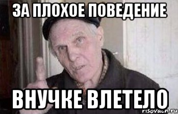 за плохое поведение внучке влетело