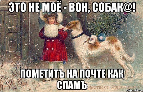 это не моё - вон, собaк@! пометитъ на почте как спамъ