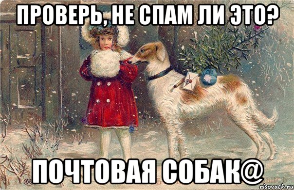 проверь, не спам ли это? почтовая собaк@