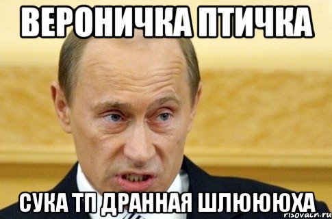 Вероничка птичка СУКА ТП ДРАННАЯ ШЛЮЮЮХА, Мем путин