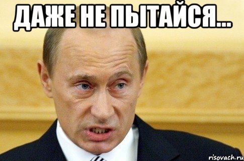 даже не пытайся... , Мем путин