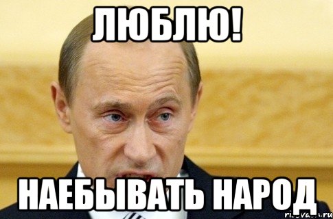 люблю! наебывать народ, Мем путин