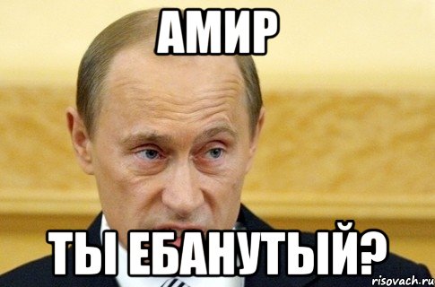 Амир Ты ебанутый?, Мем путин