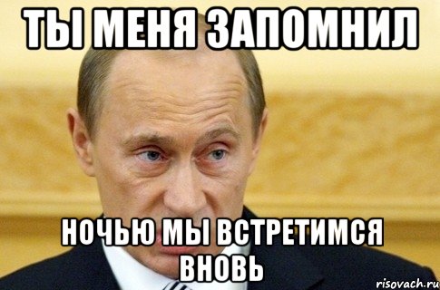 ты меня запомнил ночью мы встретимся вновь, Мем путин