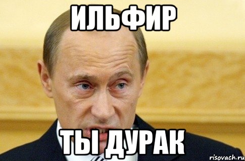 Ильфир Ты дурак, Мем путин