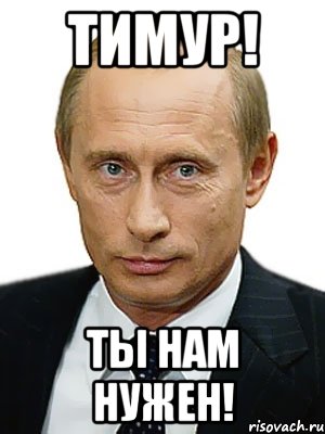 Тимур! Ты нам нужен!, Мем Путин