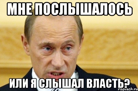 Мне послышалось Или я слышал власть?, Мем путин