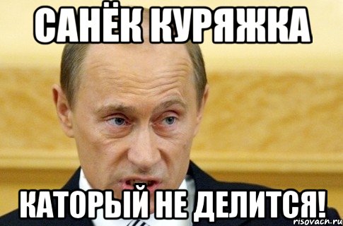 Санёк куряжка каторый не делится!, Мем путин