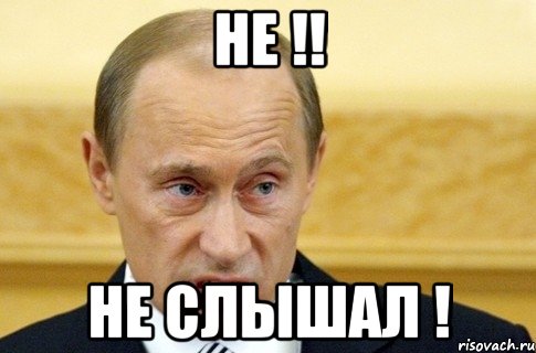 НЕ !! не слышал !, Мем путин