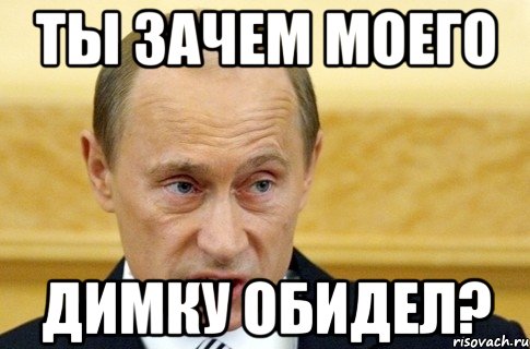 ТЫ ЗАЧЕМ МОЕГО ДИМКУ ОБИДЕЛ?, Мем путин