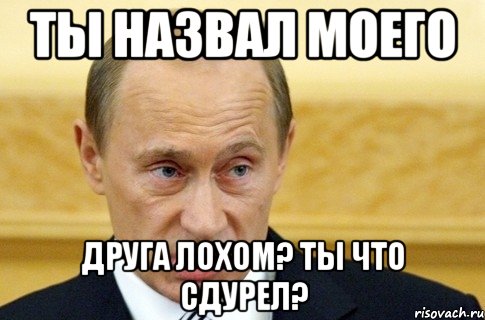 Ты назвал моего Друга лохом? Ты что сдурел?, Мем путин