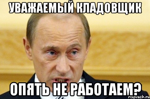 Уважаемый кладовщик Опять не работаем?, Мем путин