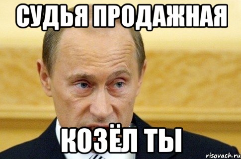 СУДЬЯ ПРОДАЖНАЯ КОЗЁЛ ТЫ, Мем путин