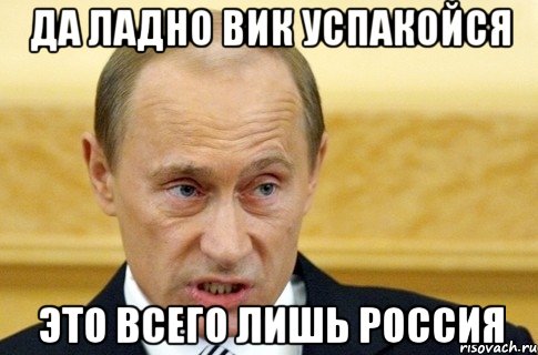 да ладно вик успакойся это всего лишь россия, Мем путин