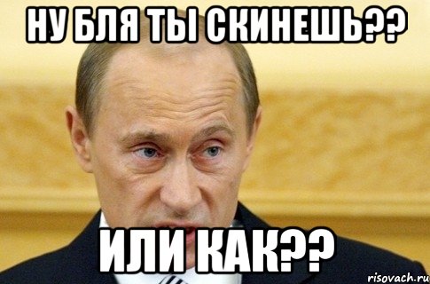 ну бля ты скинешь?? Или как??, Мем путин