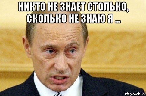 Никто не знает столько, сколько не знаю я ... , Мем путин