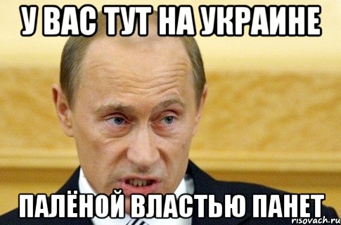 У вас тут на Украине палёной властью панет, Мем путин