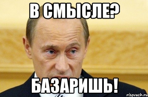 В смысле? Базаришь!, Мем путин