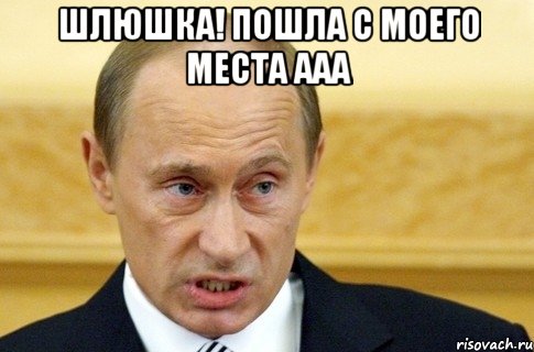 ШЛЮШКА! ПОШЛА С МОЕГО МЕСТА ААА , Мем путин