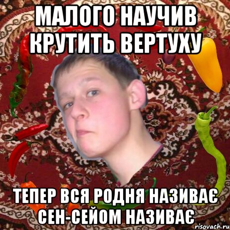 Малого научив крутить вертуху Тепер вся родня називає сен-сейом називає