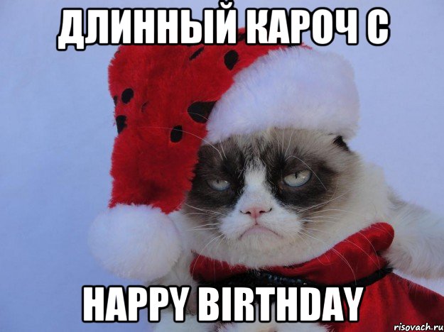 Длинный кароч с Happy birthday, Мем   С нг кароч