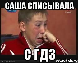 саша списывала с гдз