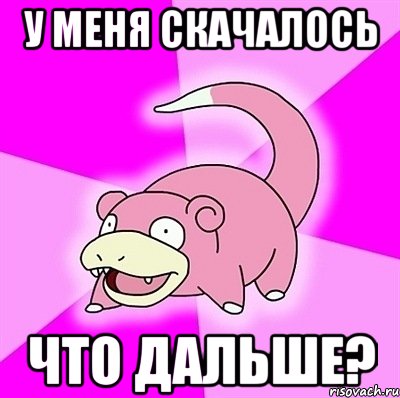 У меня скачалось Что дальше?, Мем слоупок