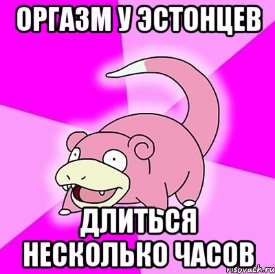 оргазм у эстонцев длиться несколько часов, Мем слоупок