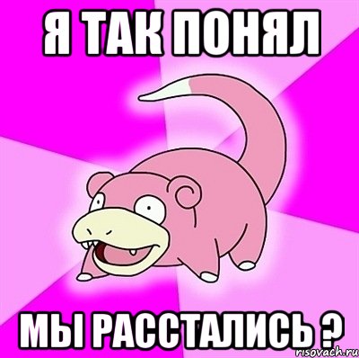 Я так понял Мы расстались ?, Мем слоупок