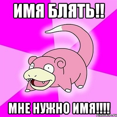 имя блять!! мне нужно имя!!!!, Мем слоупок