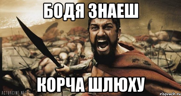 Бодя знаеш Корча шлюху, Мем Это Спарта
