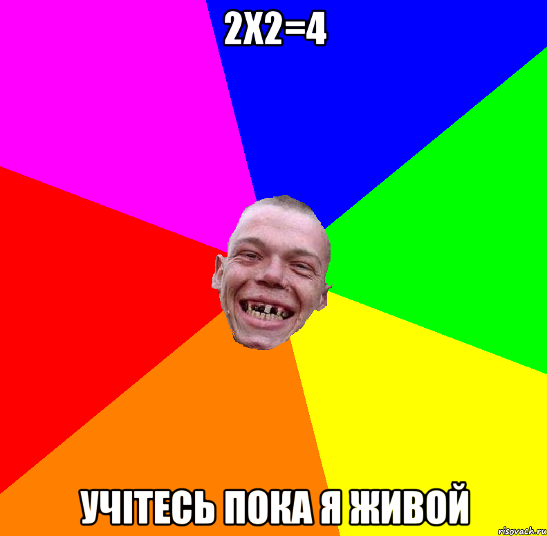 2x2=4 Учітесь пока я живой