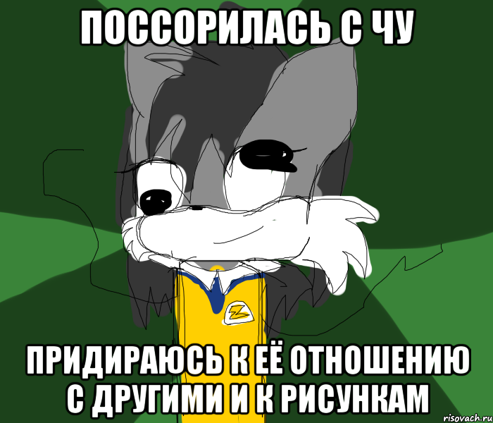 ПОССОРИЛАСЬ С ЧУ ПРИДИРАЮСЬ К ЕЁ ОТНОШЕНИЮ С ДРУГИМИ И К РИСУНКАМ