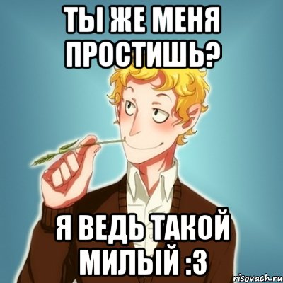 Ты же меня простишь? Я ведь такой милый :з