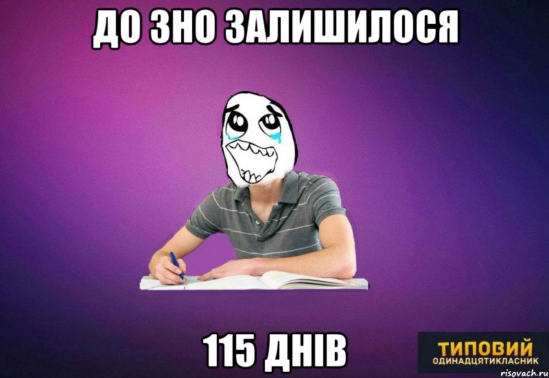 До ЗНО залишилося 115 ДНІВ