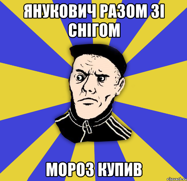 Янукович разом зі снігом мороз купив