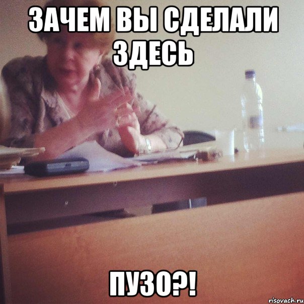 ЗАЧЕМ ВЫ СДЕЛАЛИ ЗДЕСЬ ПУЗО?!