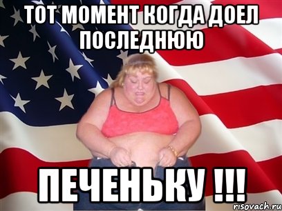 Тот момент когда доел последнюю Печеньку !!!, Мем Толстая американка