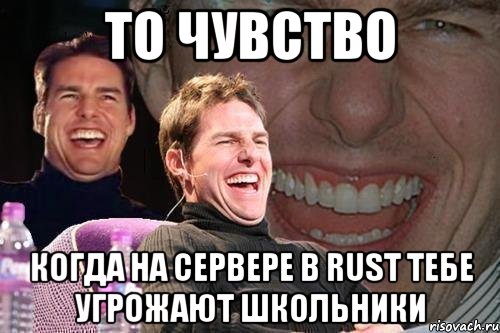 То чувство Когда на сервере в Rust тебе угрожают школьники, Мем том круз