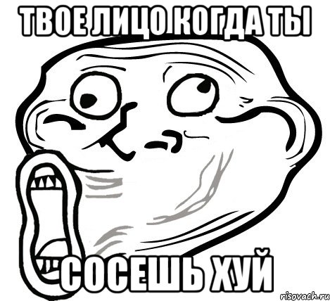 твое лицо когда ты СОСЕШЬ хуй, Мем  Trollface LOL