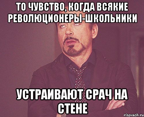 То чувство, когда всякие революционеры-школьники устраивают срач на стене, Мем твое выражение лица