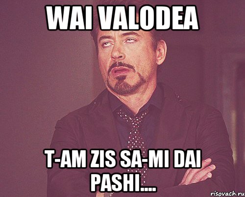 wai valodea t-am zis sa-mi dai pashi...., Мем твое выражение лица