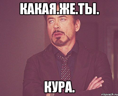 КАКАЯ.ЖЕ.ТЫ. КУРА., Мем твое выражение лица