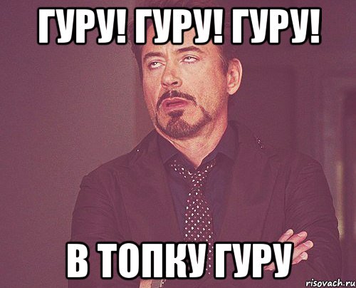 гуру! гуру! гуру! в топку гуру, Мем твое выражение лица