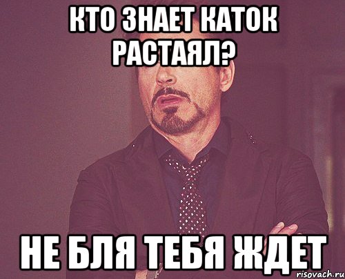 Кто знает каток растаял? Не бля тебя ждет, Мем твое выражение лица