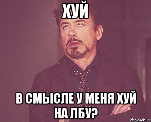 ХУЙ В смысле у меня Хуй на лбу?, Мем твое выражение лица