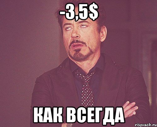 -3,5$ как всегда, Мем твое выражение лица