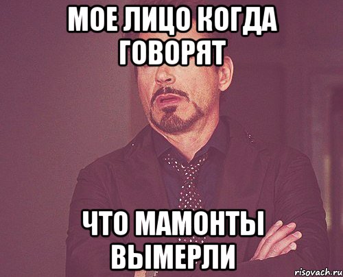 мое лицо когда говорят что МАМОНТЫ ВЫМЕРЛИ, Мем твое выражение лица
